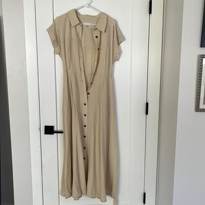Calvin Klein button down midi dress